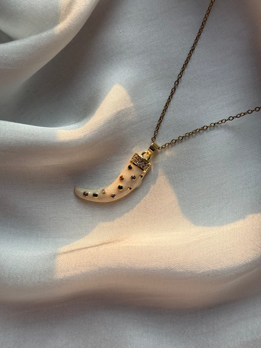 Ivory and Jewel Statement Tusk