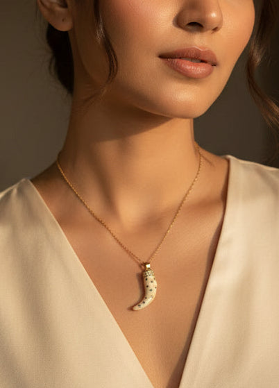 Ivory and Jewel Statement Tusk