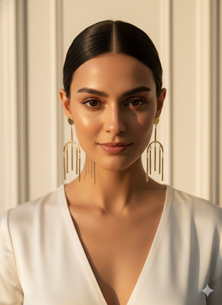 Minimalist Geometric Bar Drop Earrings