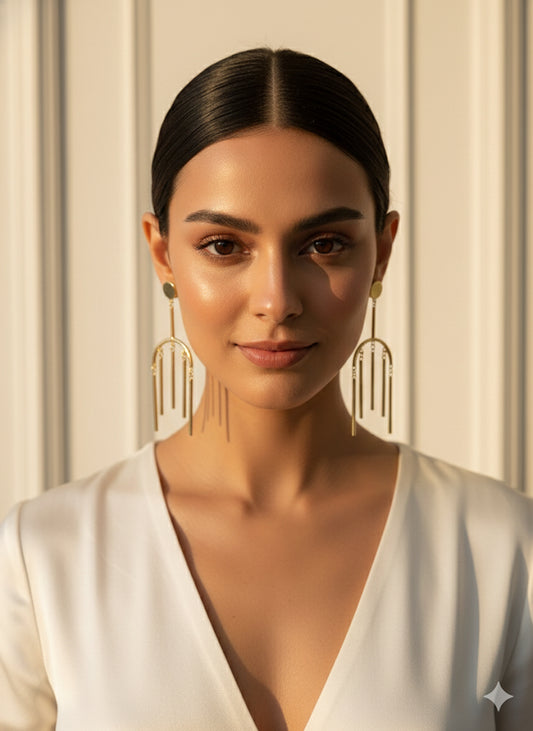 Minimalist Geometric Bar Drop Earrings