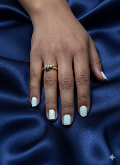 Dainty Golden Ribbon Knot Ring