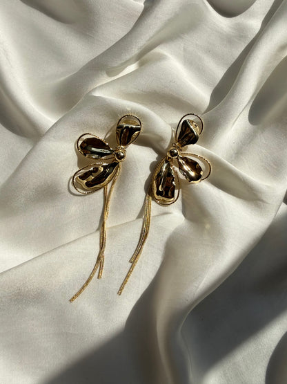 High-Shine Floral Tassel Drops