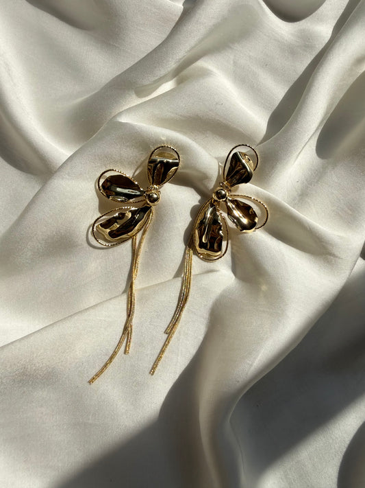 High-Shine Floral Tassel Drops