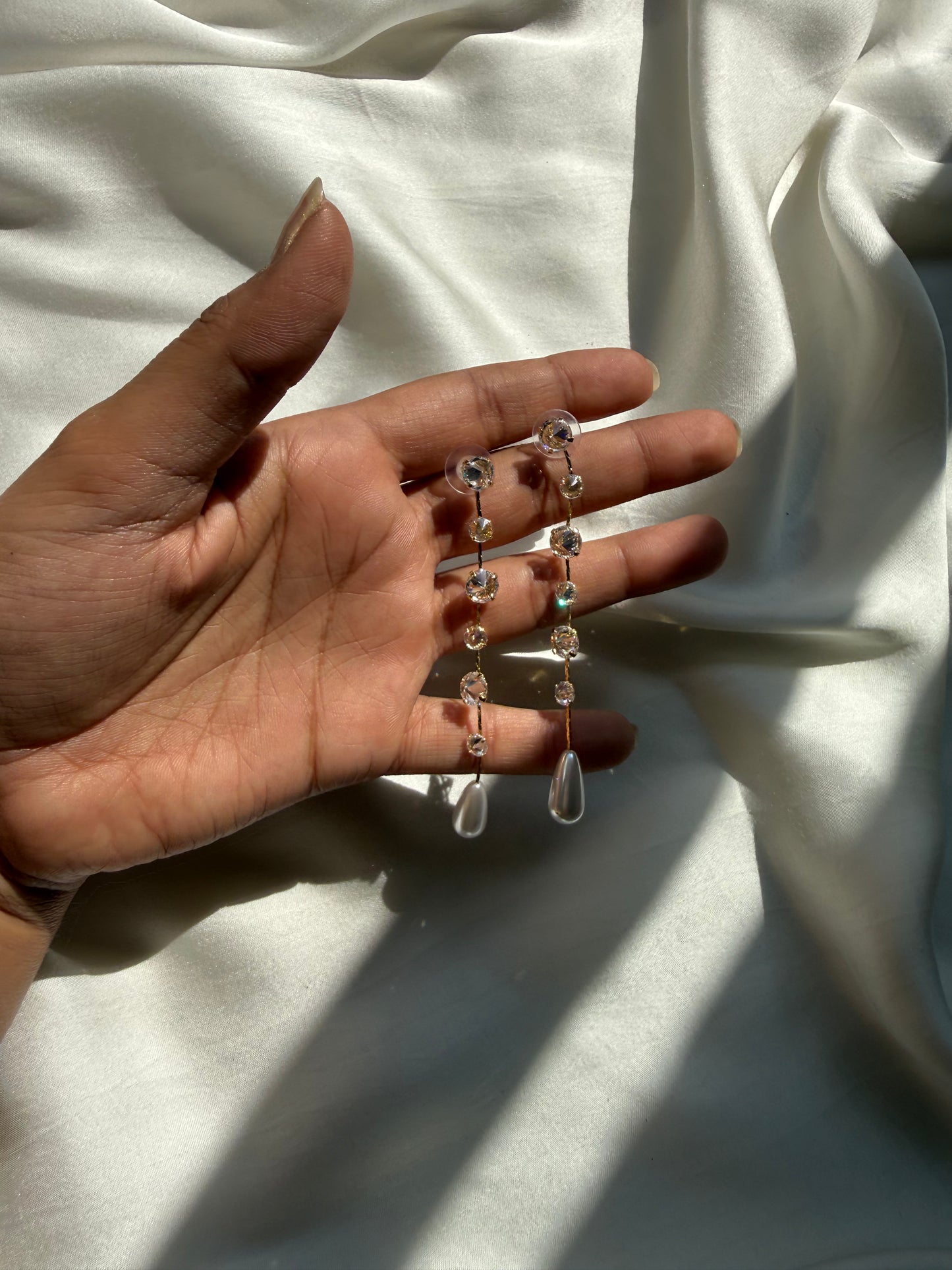 raduated Crystal Drop Earrings