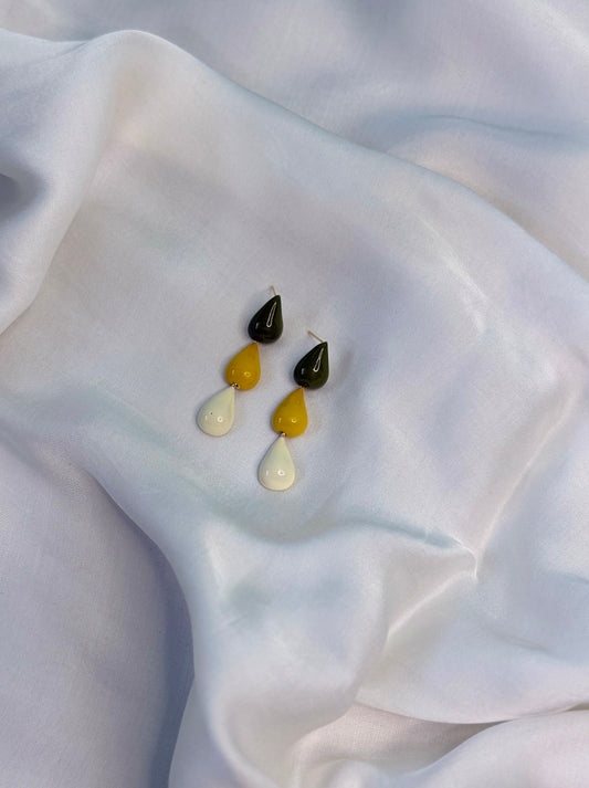 The Triple Tiered Teardrop Drops Earrings