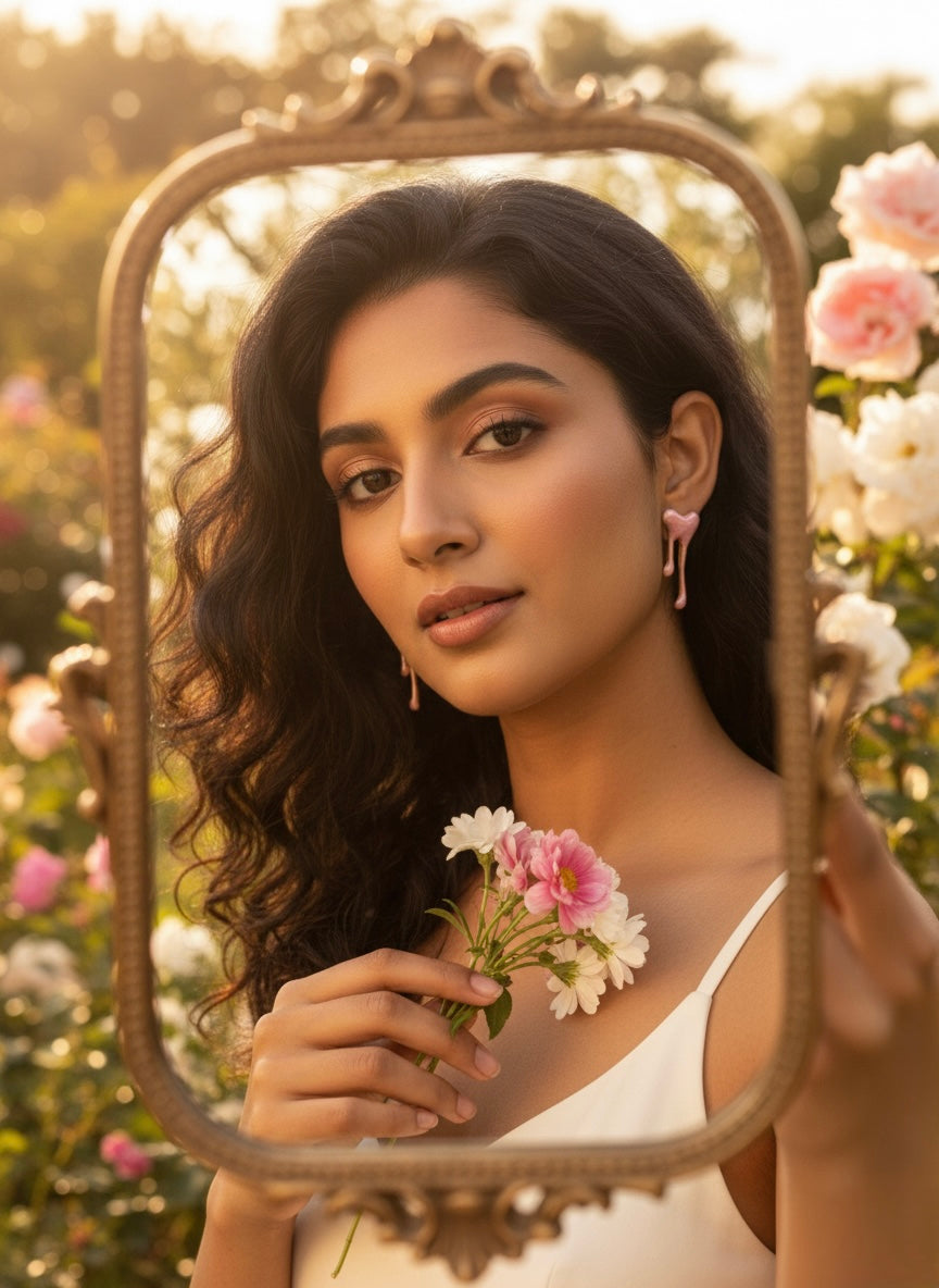 Soft Petal Pink Muse Melting Earrings