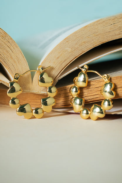 Golden Love Hoops Earrings