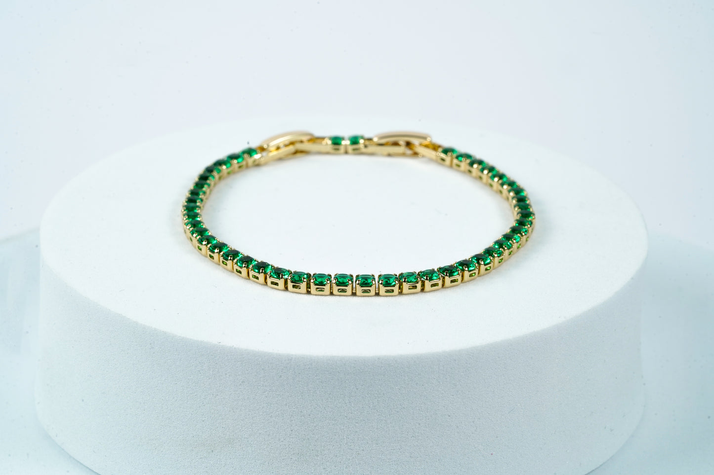 Emerald Glow Tennis Bracelet