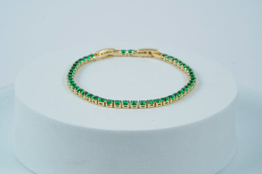 Emerald Glow Tennis Bracelet