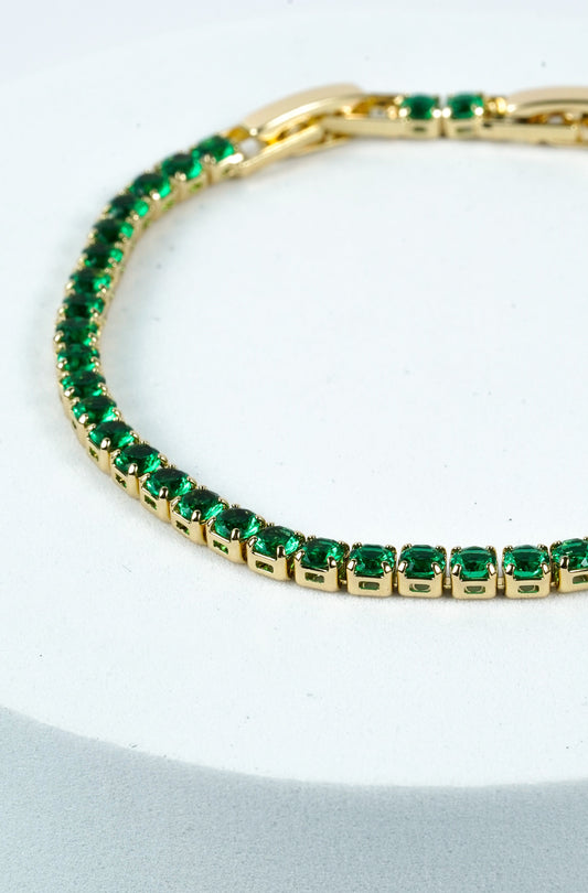 Emerald Glow Tennis Bracelet