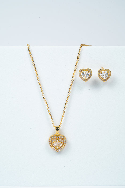 HeartGlow Love Chain pendant Set