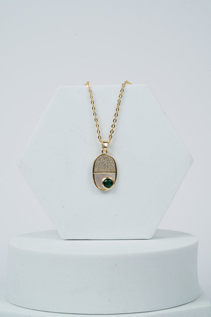 Emerald Eclipse Statement Necklace