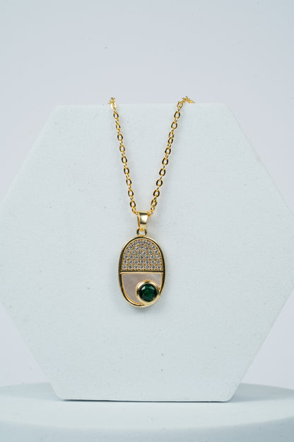 Emerald Eclipse Statement Necklace