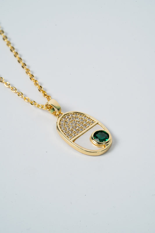 Emerald Eclipse Statement Necklace