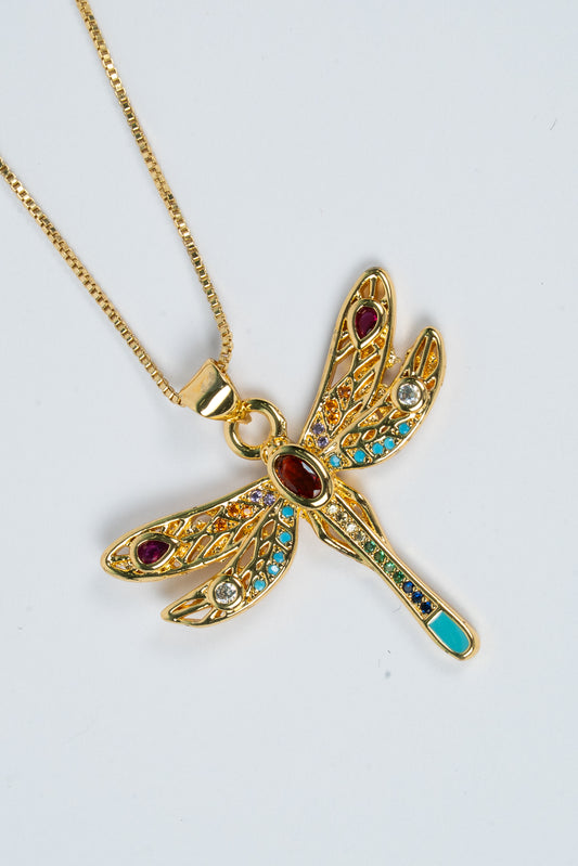 Celestial Flight Dragonfly Necklace