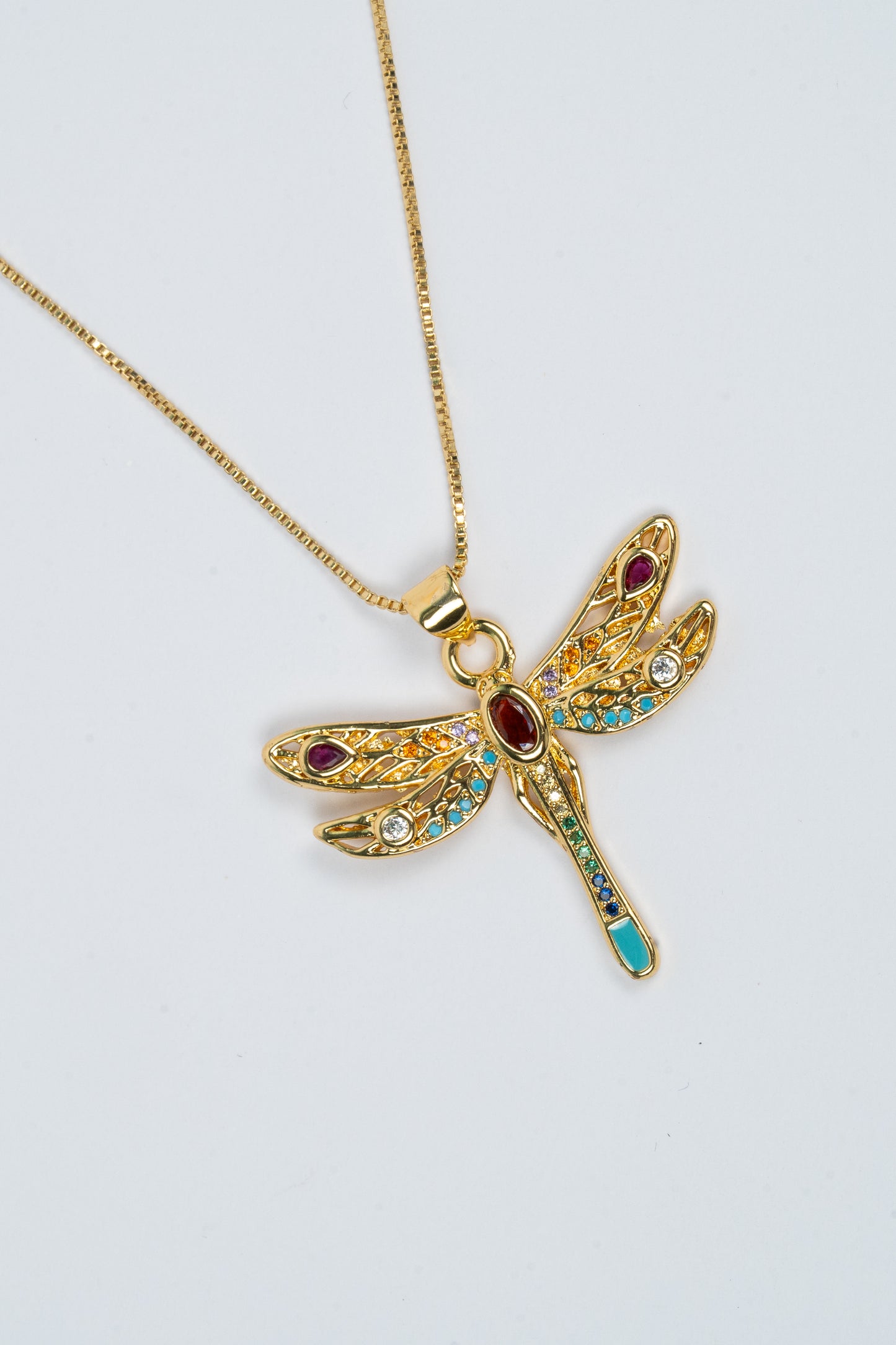 Celestial Flight Dragonfly Necklace