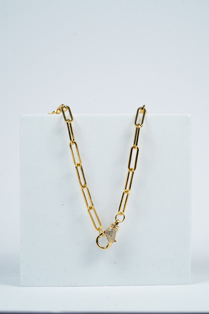 DiamondLock Bold Link Necklace