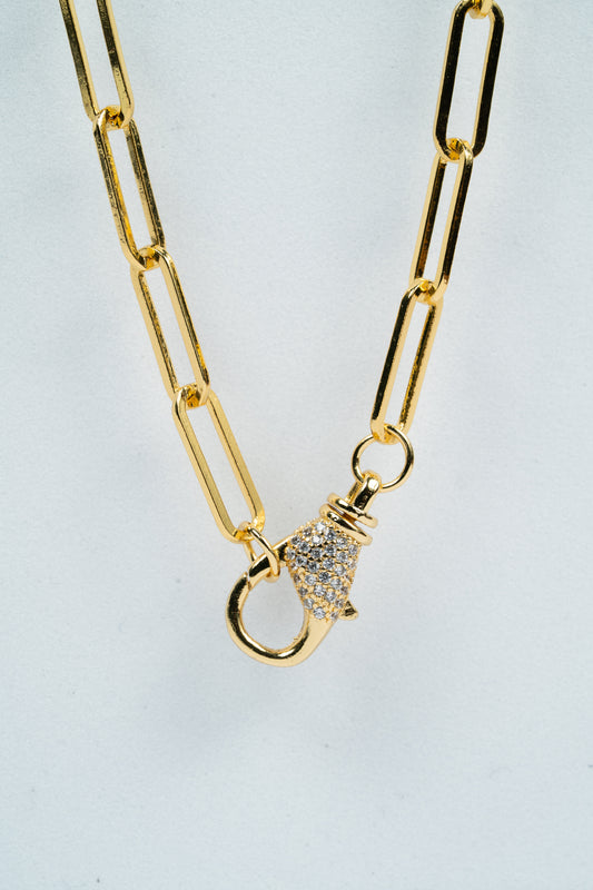 DiamondLock Bold Link Necklace