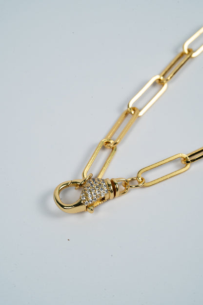 DiamondLock Bold Link Necklace