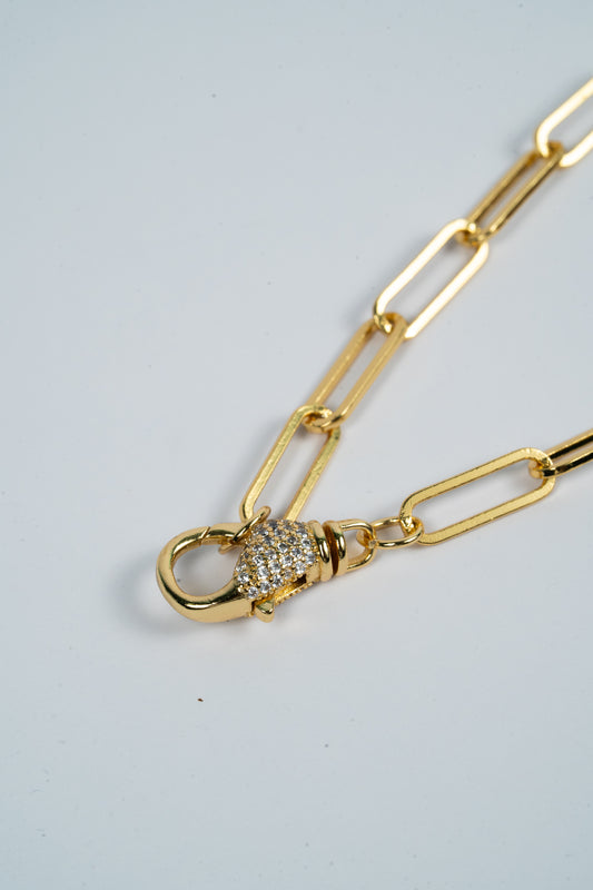 DiamondLock Bold Link Necklace