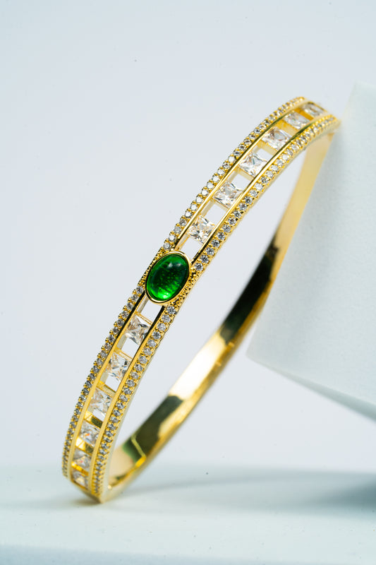 Emerald Whisper Diamond Bangle