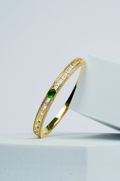 Emerald Whisper Diamond Bangle