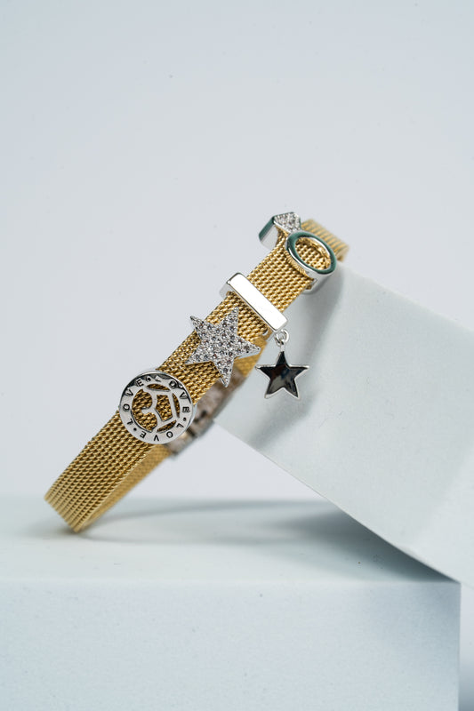 Cute Charms Golden Watch Band Bracelet