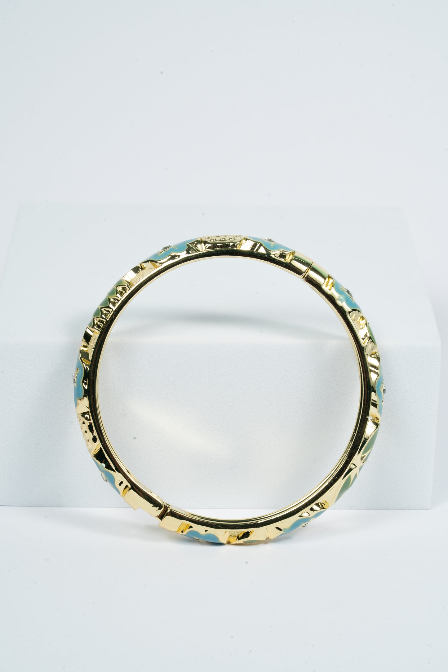 Lotus Whisper Enamel Bangle