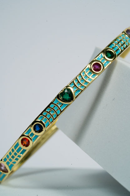 Azure Mosaic Bangle