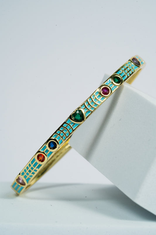 Azure Mosaic Bangle