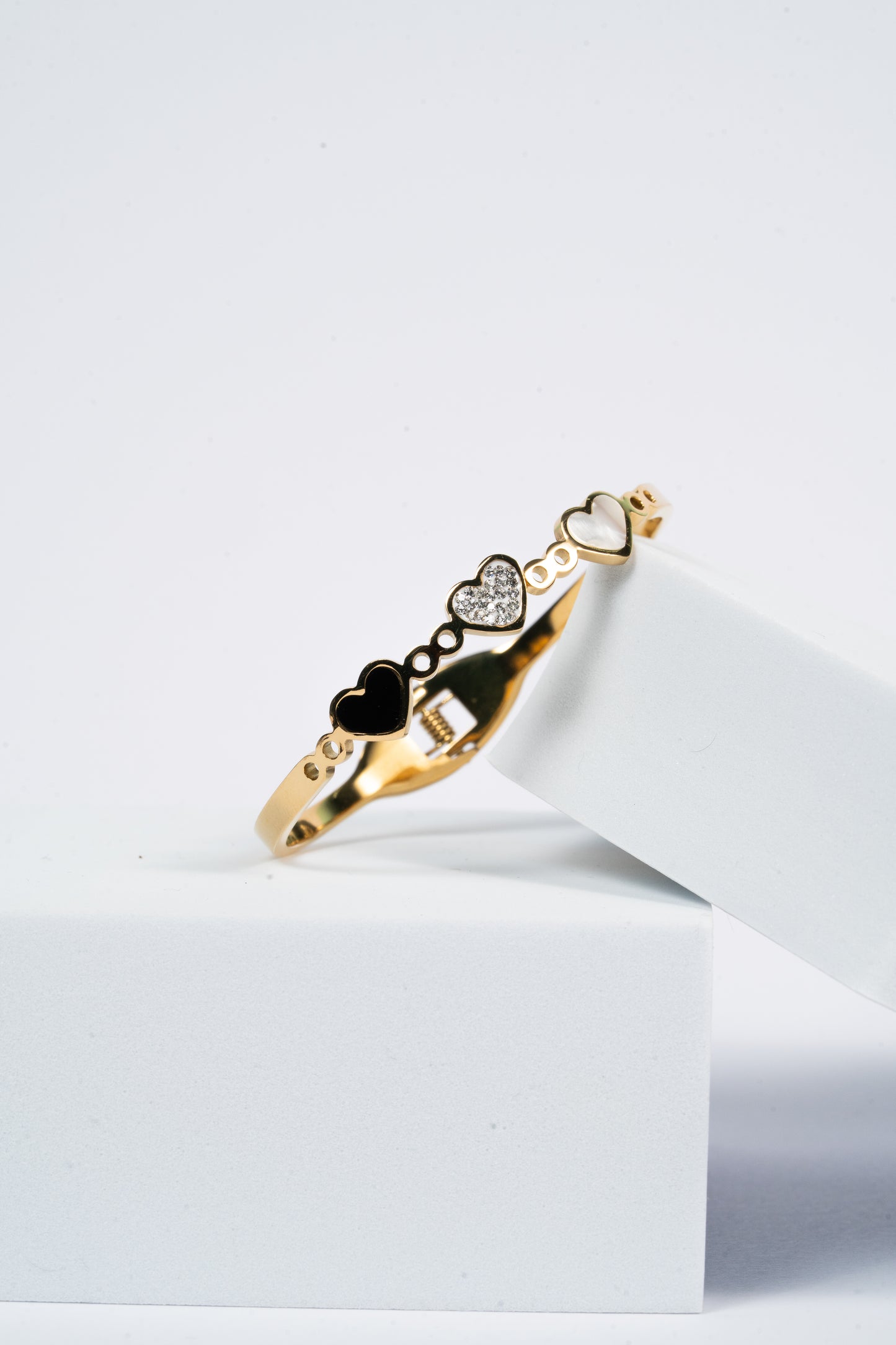 Heartline Charm Bangle