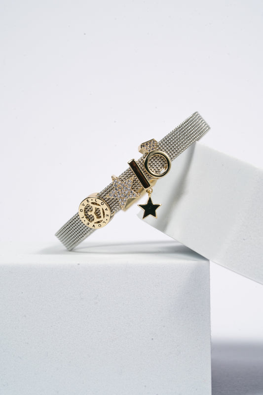 Cute Charms Sliver Watch Band Bracelet