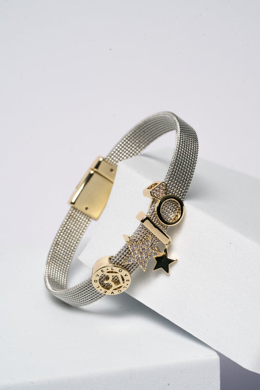 Cute Charms Sliver Watch Band Bracelet