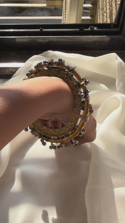 Sunshine Orange Enamel Bangle
